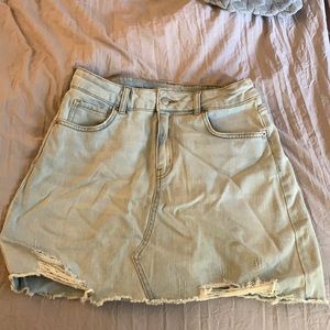 High Waisted Denim Skirt